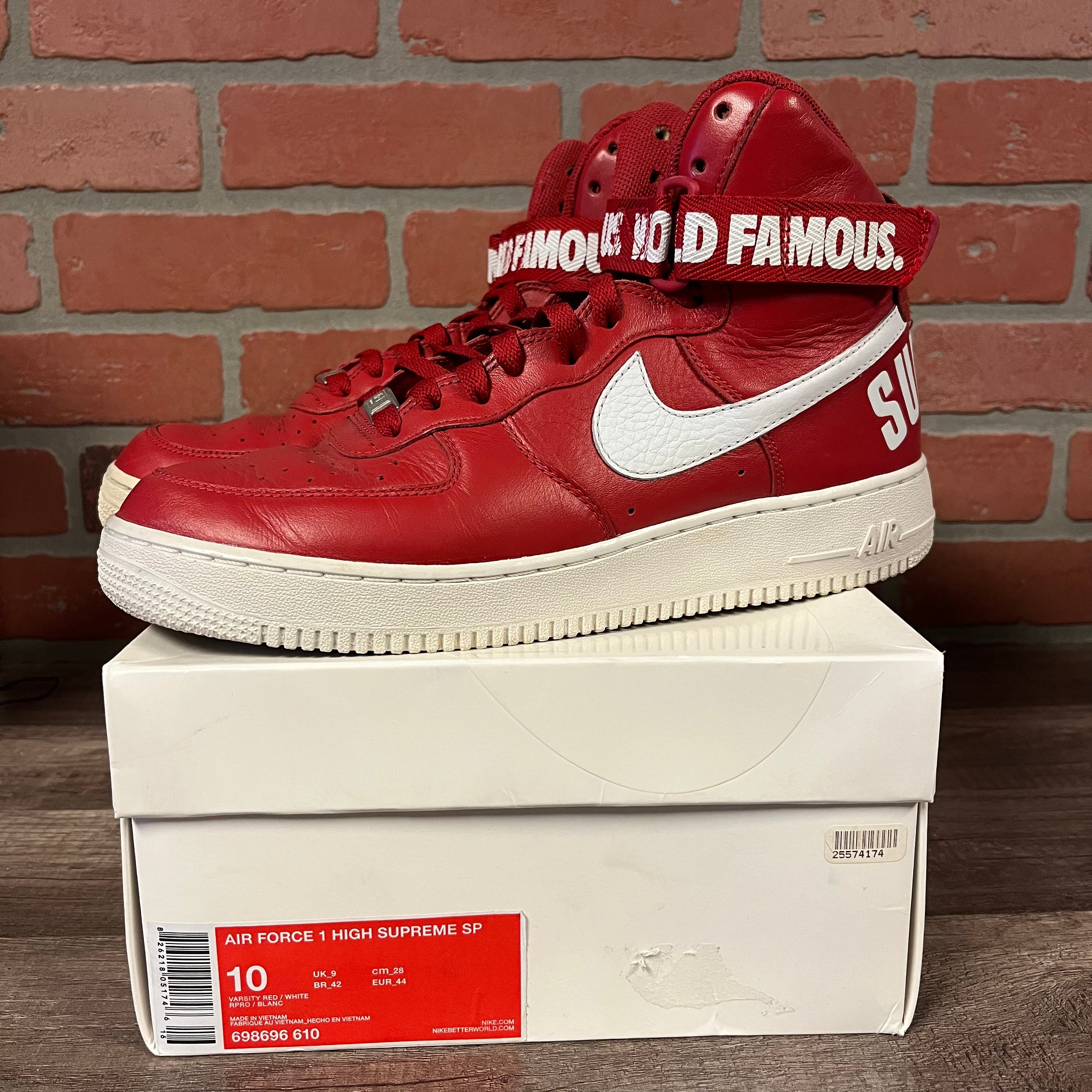 Supreme x Air Force 1 High SP 'Red