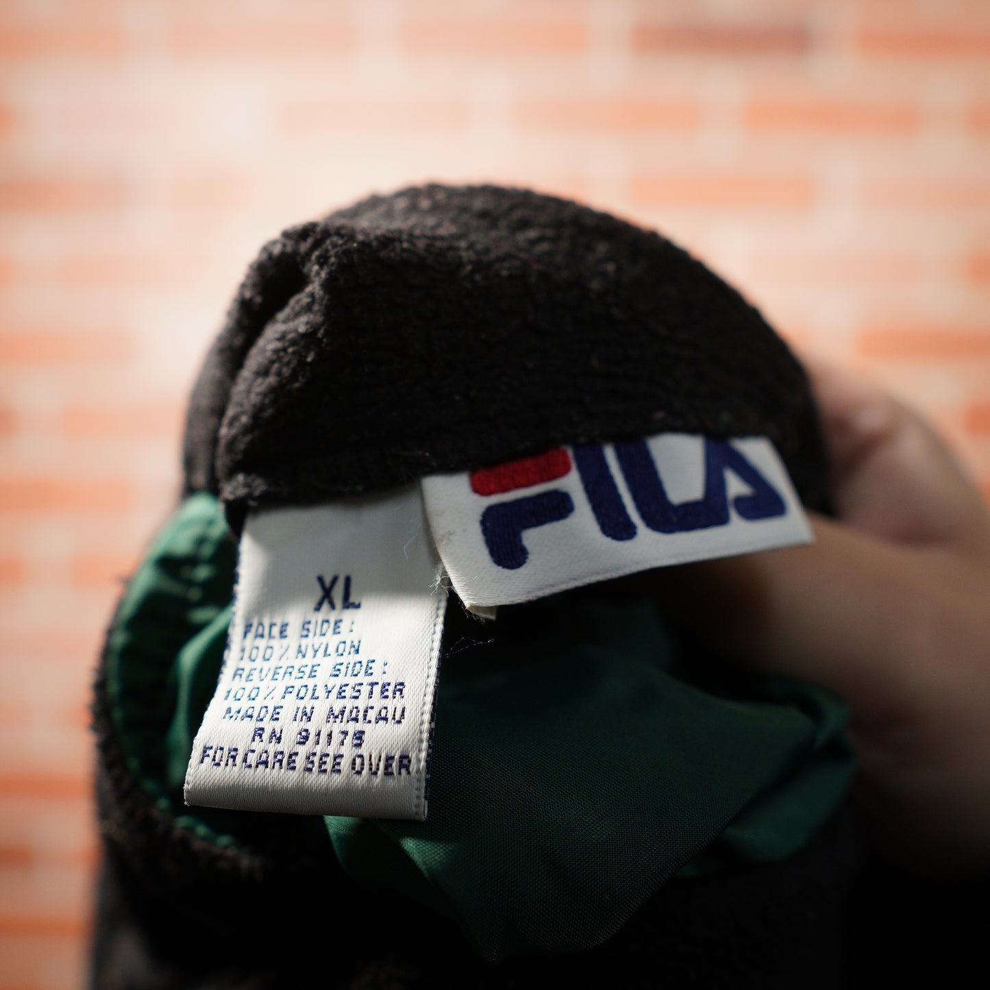 VTG Fila Green/Yellow Zip-Up Track Jacket