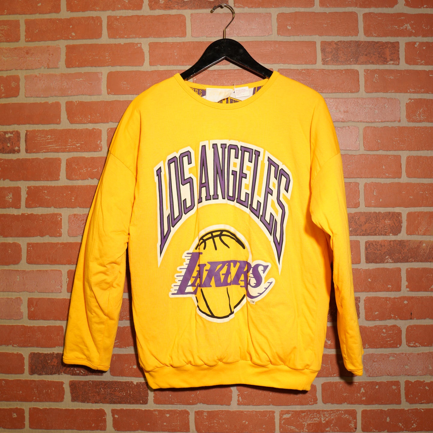 VTG NBA Los Angeles Lakers Reversible Yellow Crewneck