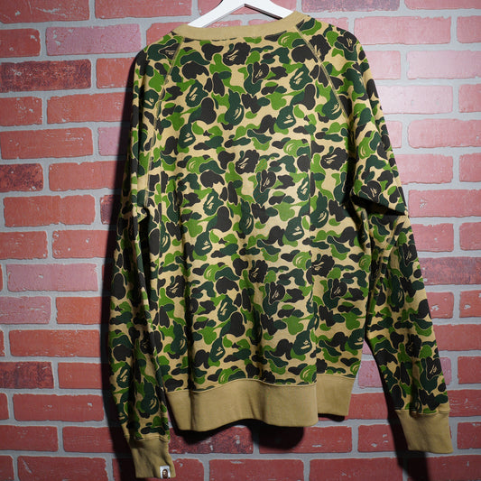 NWT Bape A Bathing Ape ABC Green Camo Crewneck