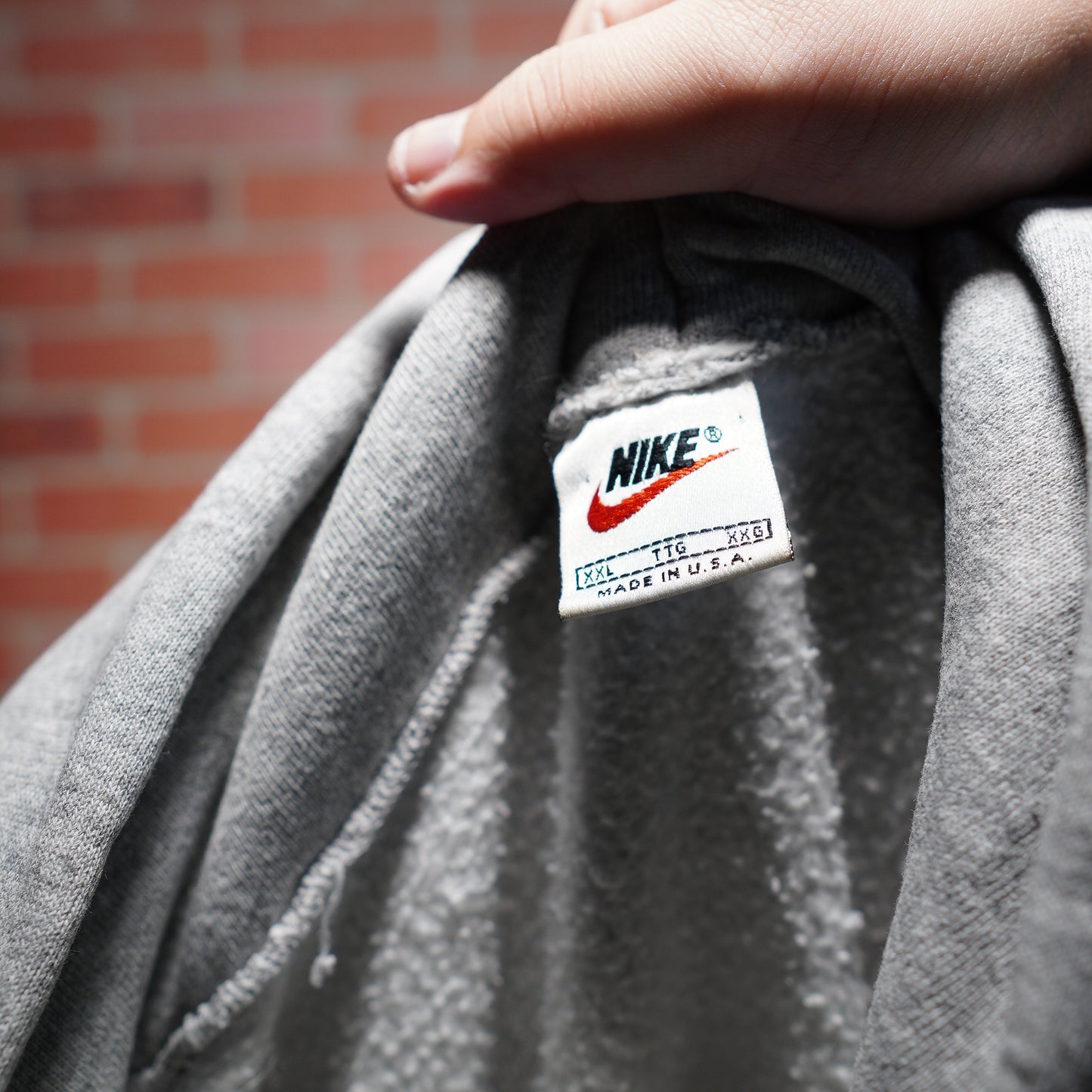 VTG 90's Nike White Tag Grey Pullover Hoodie