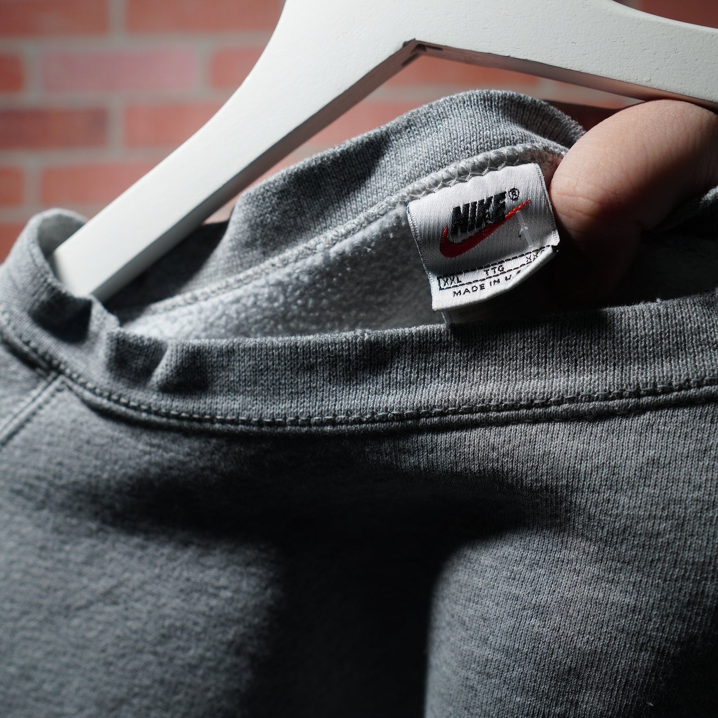 VTG Nike White Tag Grey Crewneck Sweatshirt USA Made Yesterday's Fits