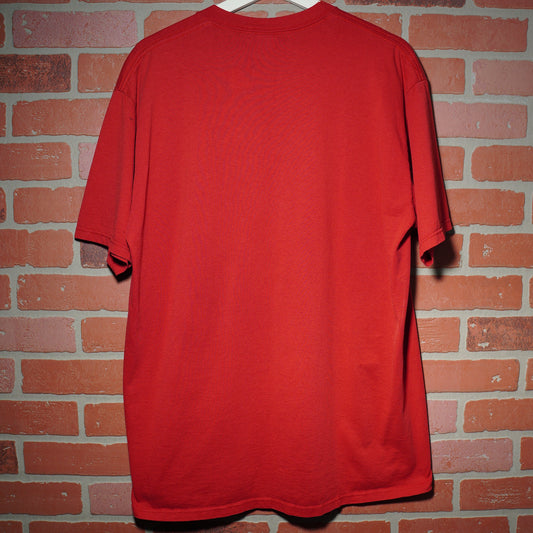 VTG 1995 NBA Houston Rockets Champions Back To Back Distressed RedTee