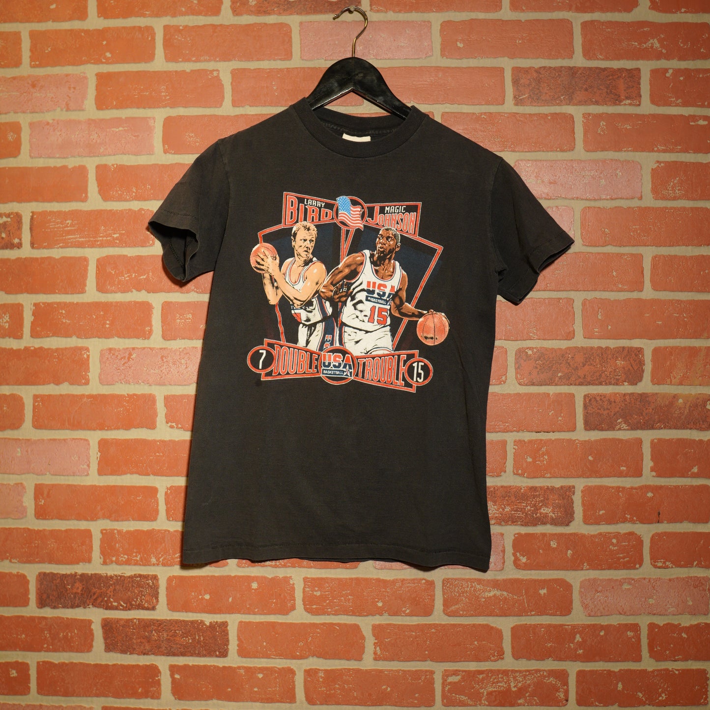 VTG NBA Team USA Larry & Magic Double Trouble Tee