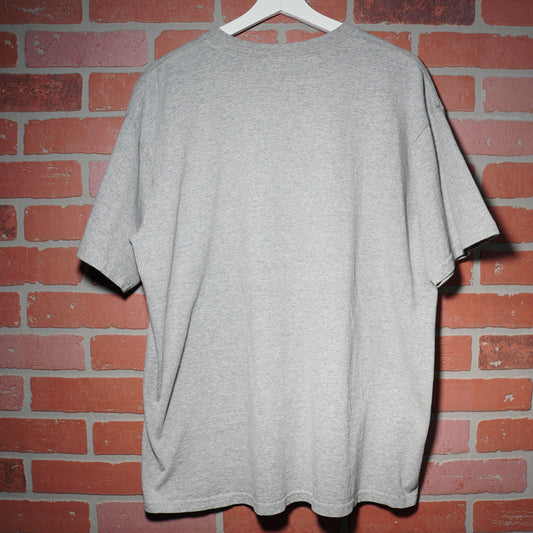Y2K Nike Grey Tag Tracks Logo Tee