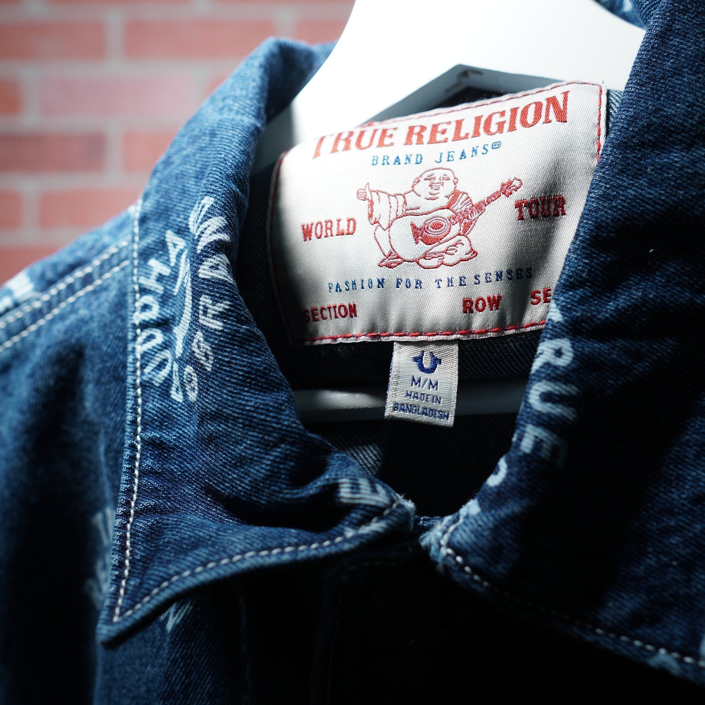 Y2K True Religion AOP Denim Jacket Yesterday's Fits Clothing Fashion Vintage Streetwear Fashion Item