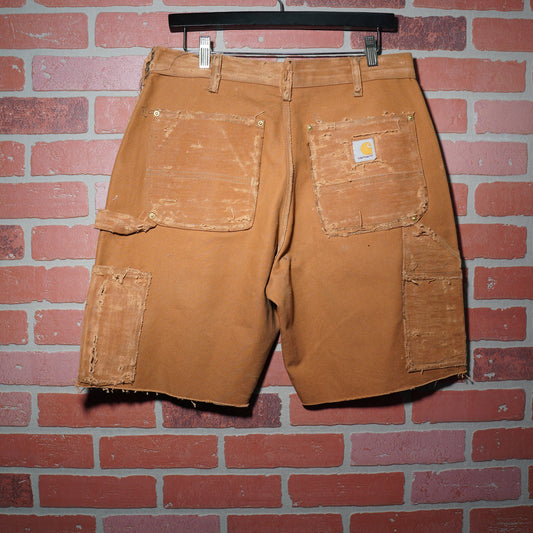 Custom Distressed Carhartt Double Knee Shorts Yesterday's Fits
