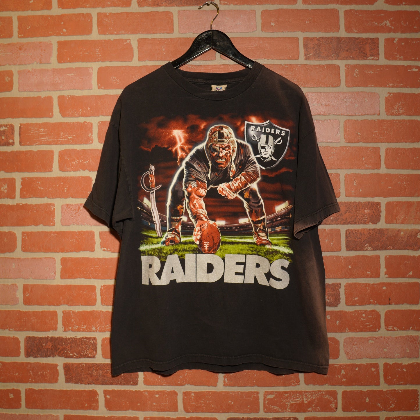 VTG Liquid Blue NFL Oakland Raiders Faded Tee
