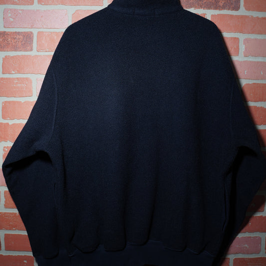 VTG Polo By Ralph Lauren Navy Fleece Quarter-Zip Jacket Yesterday's Fits