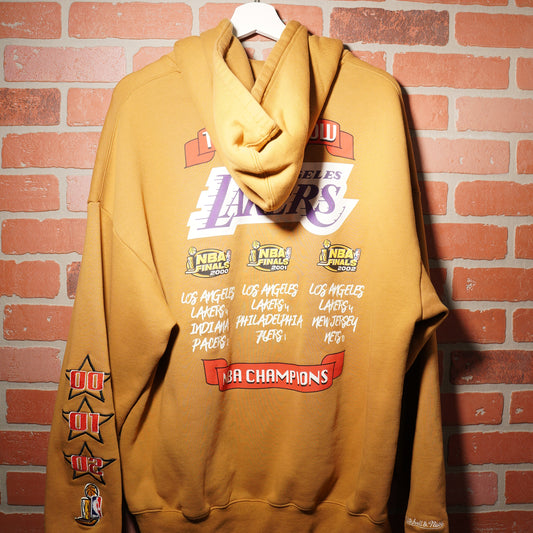 NBA Mitchell & Ness Los Angeles Lakers Three Peat Hoodie Yesterday's Fits