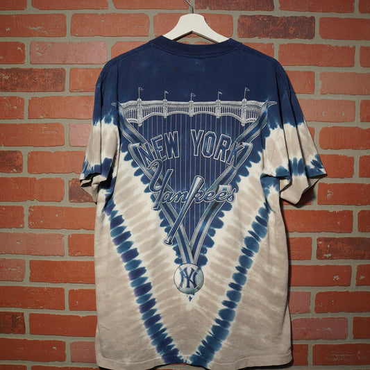 VTG Y2K MLB New York Yankees Tye-Dye Baseball Tee