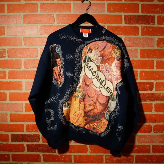 Trev 1of1 Custom Mac Miller Dark Blue Crewneck