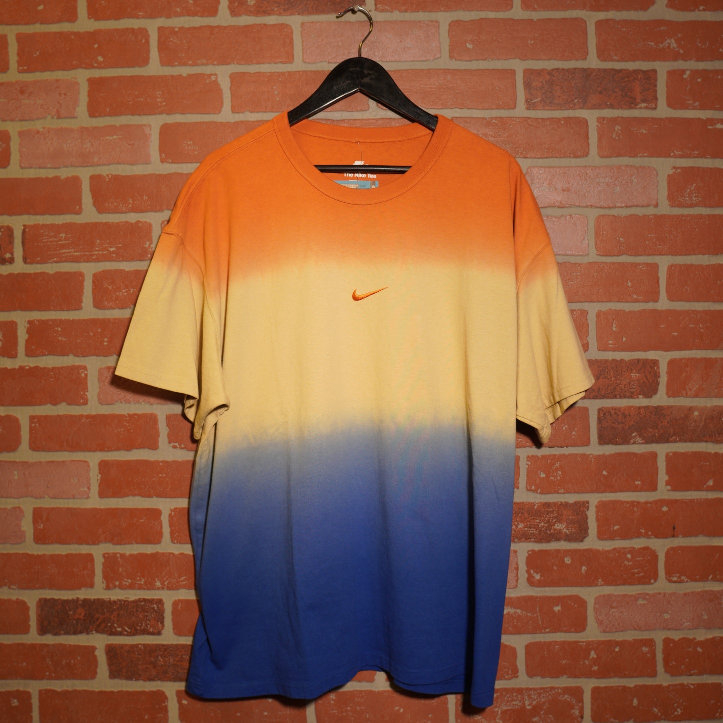 Nike Orange/Blue Fade Center Swoosh Tee