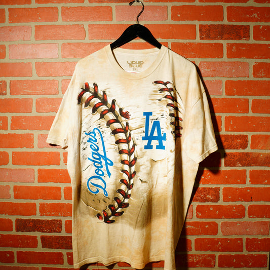 VTG Liquid Blue MLB Los Angeles Dodgers Baseball Tee