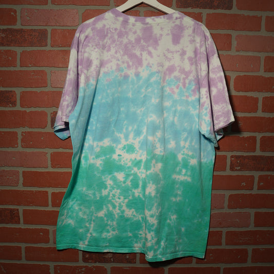 Y2K Liquid Blue Grateful Dead Ship of Fools Tie-Dye Tee