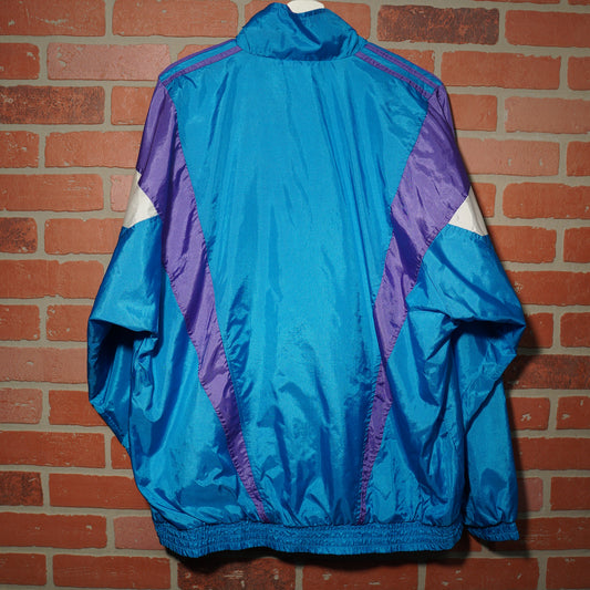 VTG 90's Adidas Zip-Up Light Blue/Purple Windbreaker Jacket