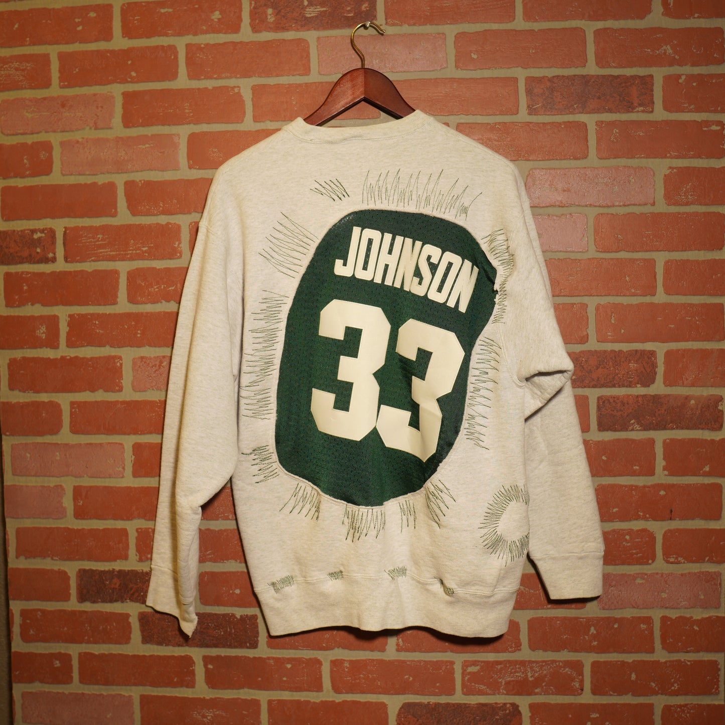 Trevs1of1 Custom Michigan State Jersey Crewneck