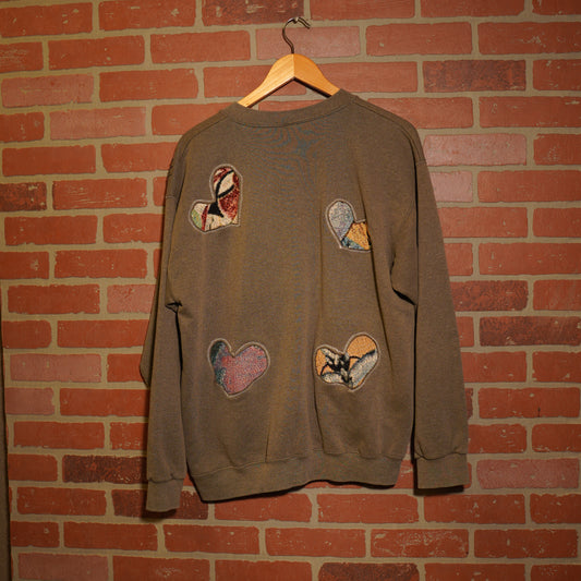 Trevs1of1 Custom Mac Miller Brown Chain-Stitched Crewneck