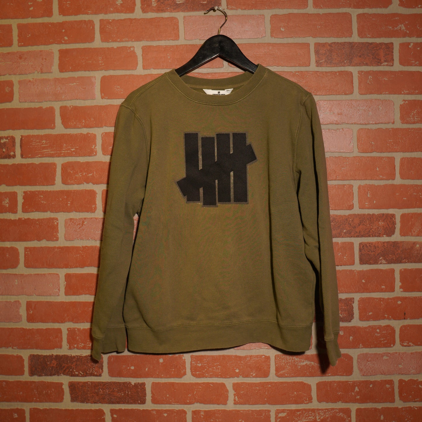Undefeated 5-Strike Olive Green Crewneck