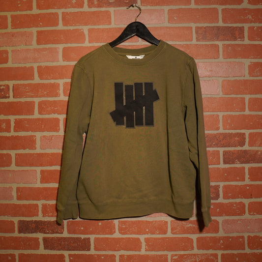 Undefeated 5-Strike Olive Green Crewneck