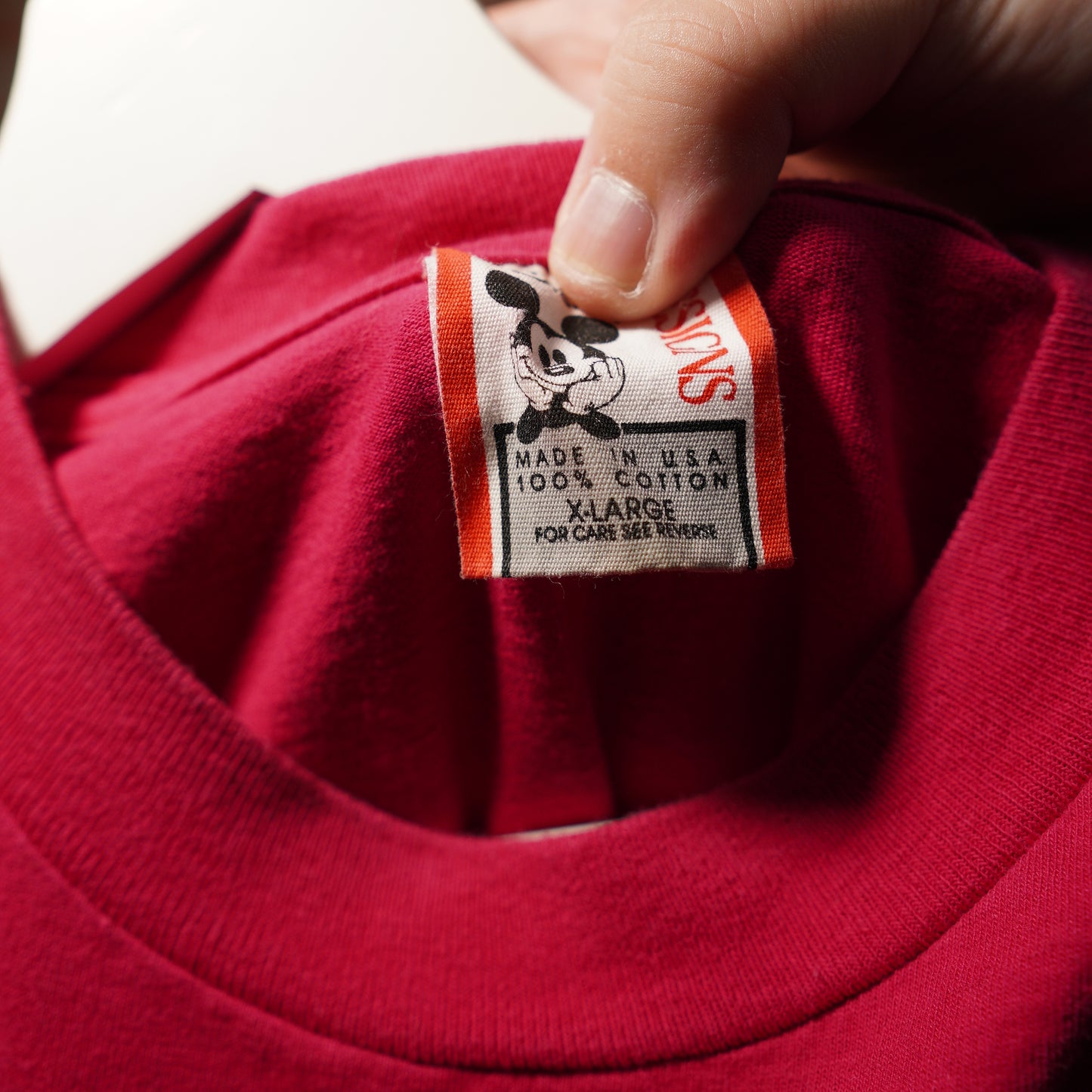 VTG Disney Designs Pink Mickey Mouse Tee