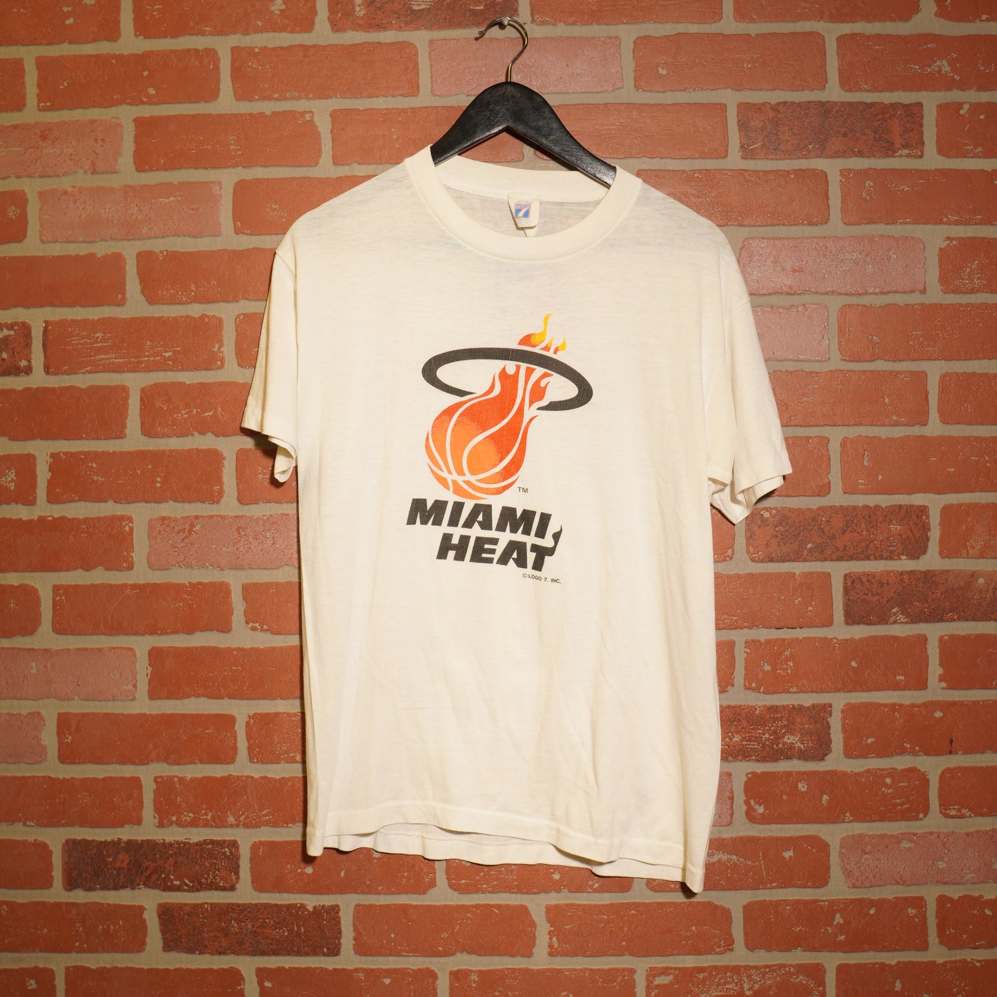 VTG NBA Miami Heat Red Logo White Tee