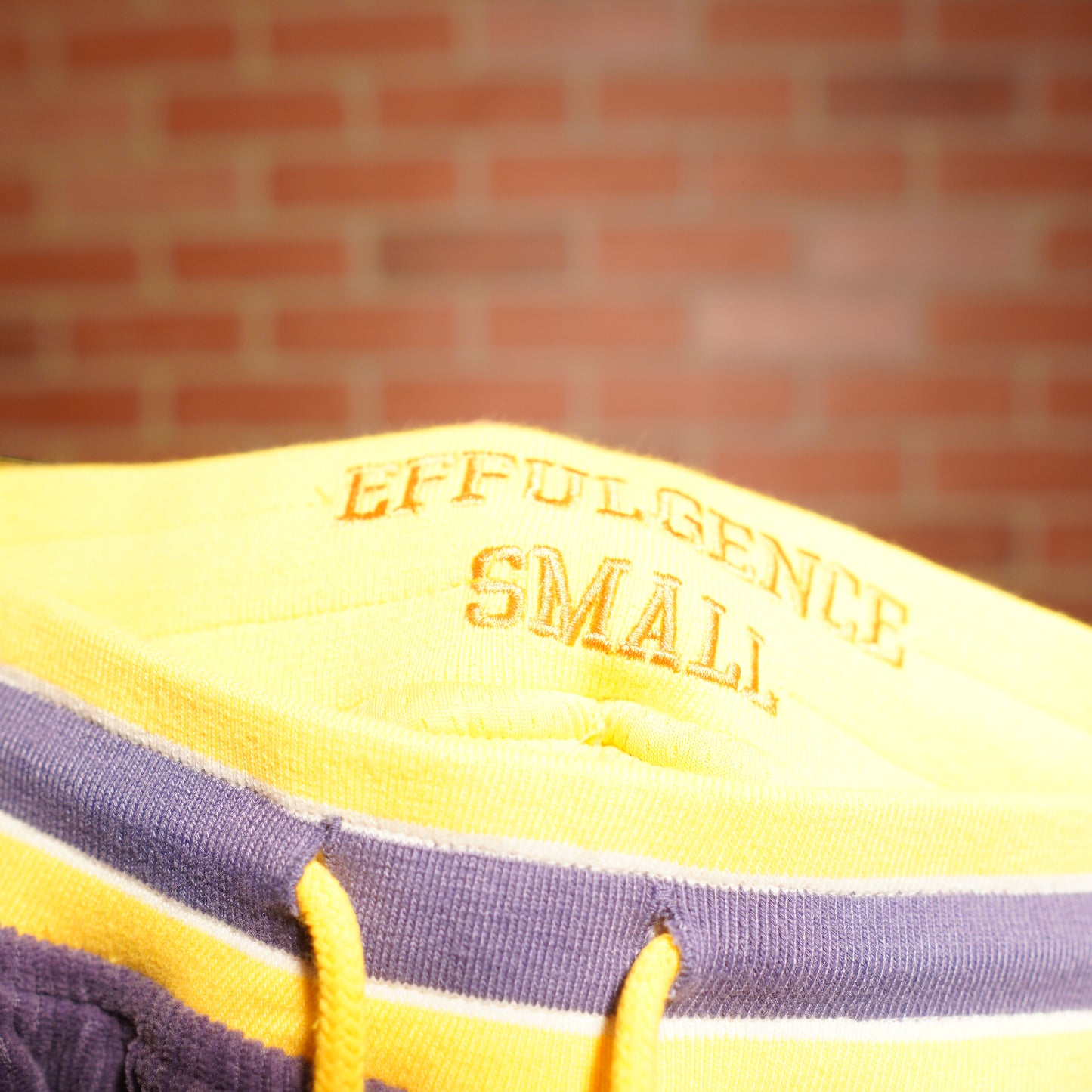 Effulgence Corduroy Yellow/Purple Basketball Shorts