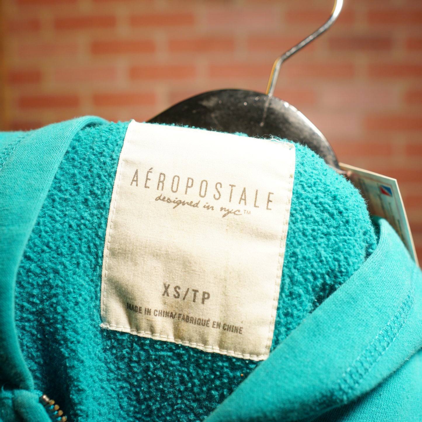 VTG Y2K Women's Aeropostale Aqua Zip-Up Hoodie