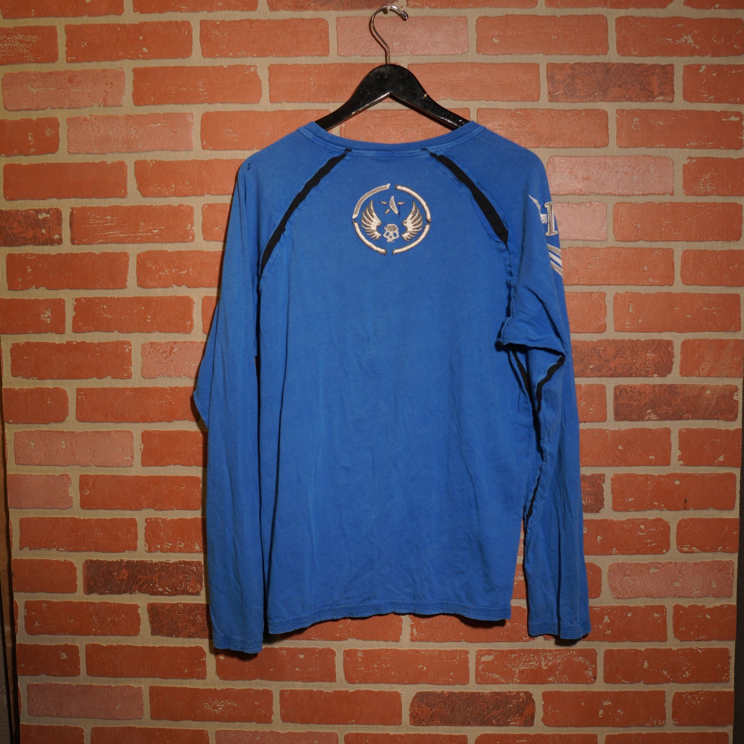 VTG Y2K Affliction Standard Blue L/S Logo Tee