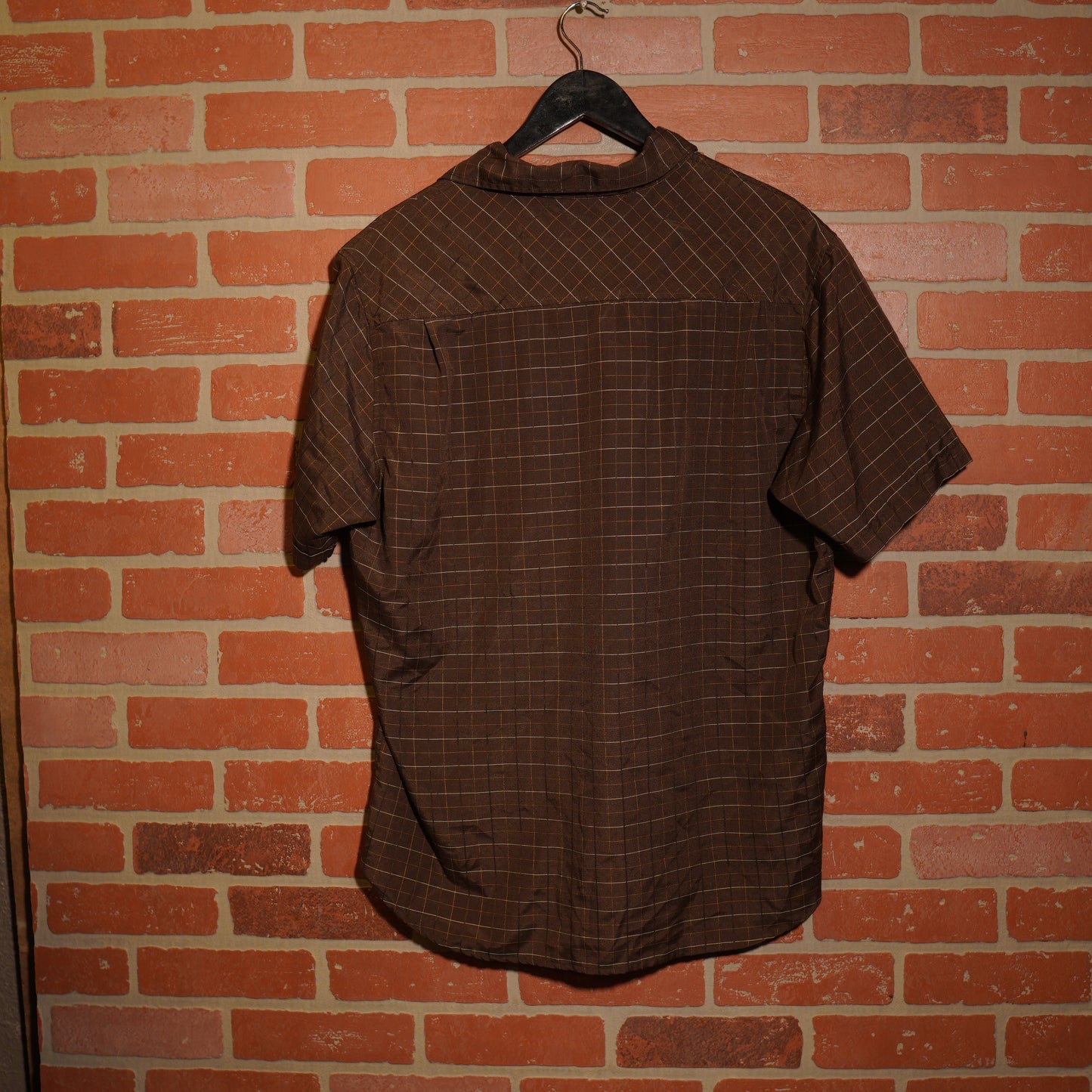 VTG Y2K Brown Button-Up Double-Pocket Shirt