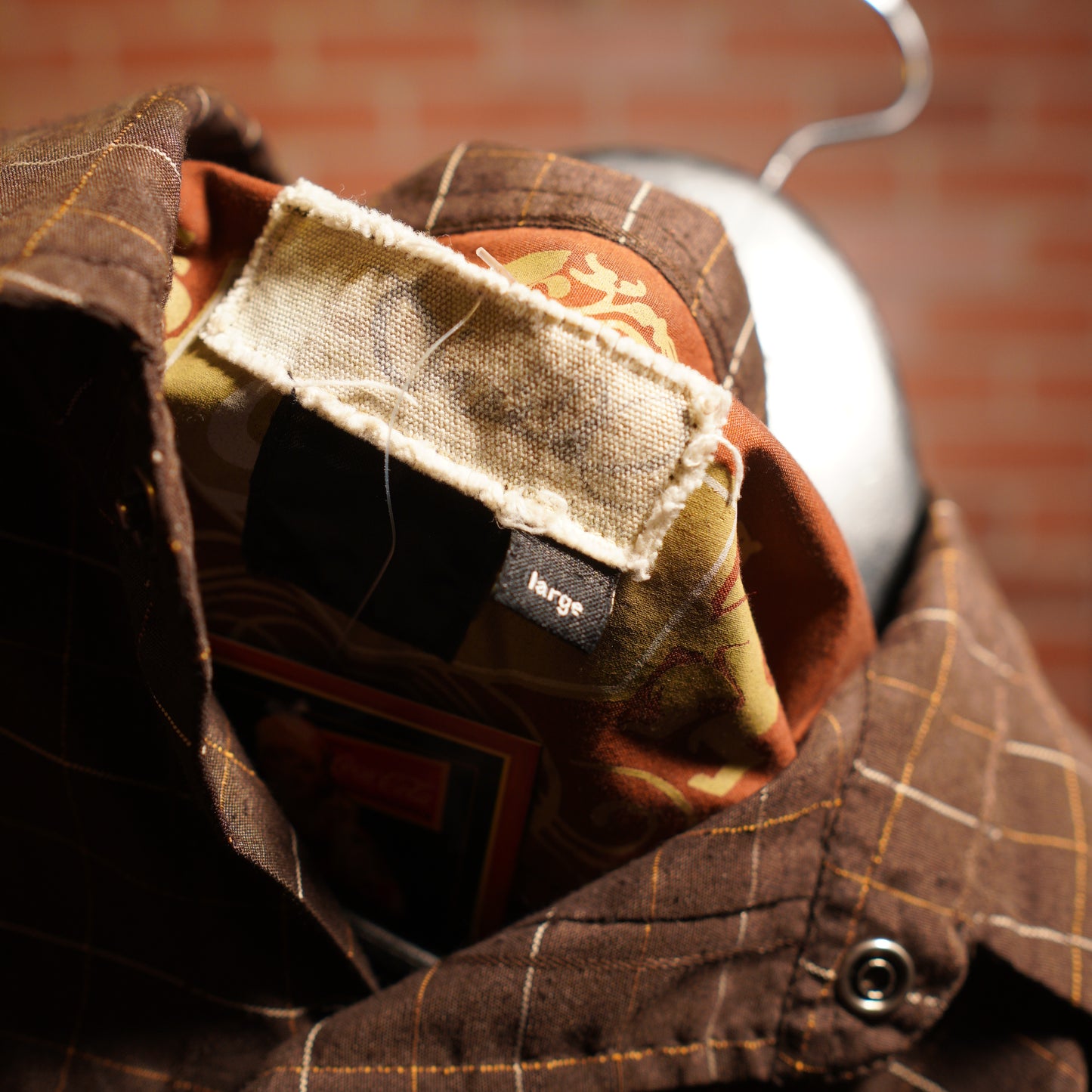 VTG Y2K Brown Button-Up Double-Pocket Shirt