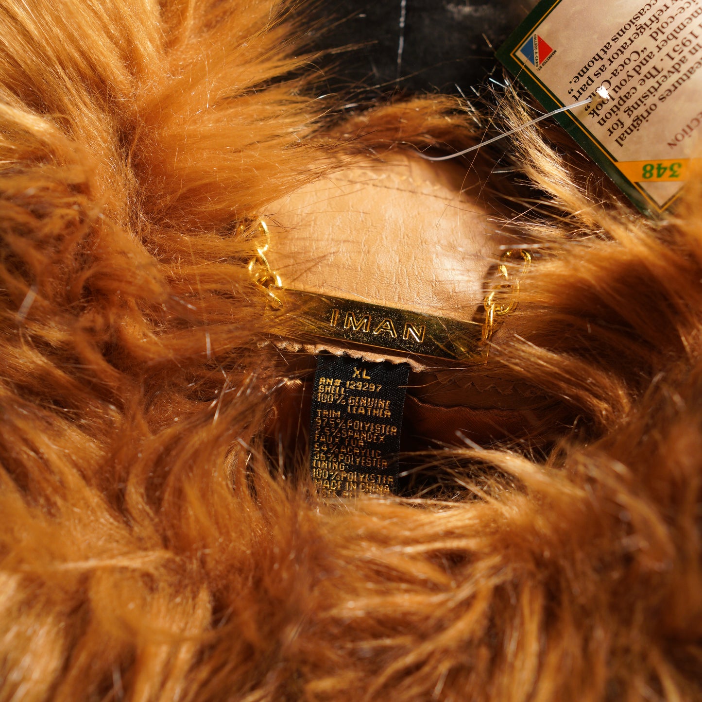 VTG Y2K Women's IMAN Faux Fur Leather Jacket