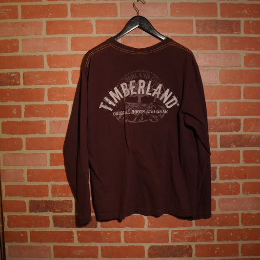 VTG Y2K Timberland Logo L/S Tee