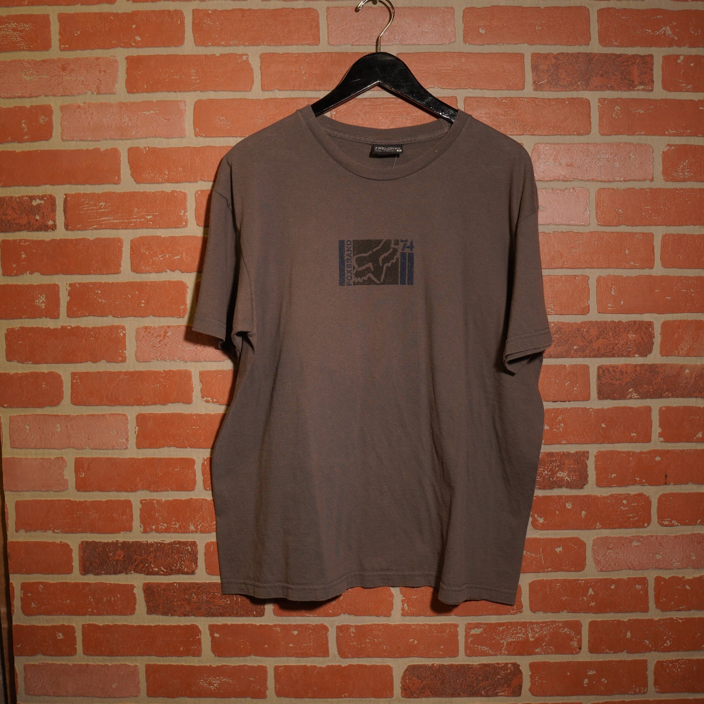VTG Y2K Fox Racing Dark Brown Logo Tee
