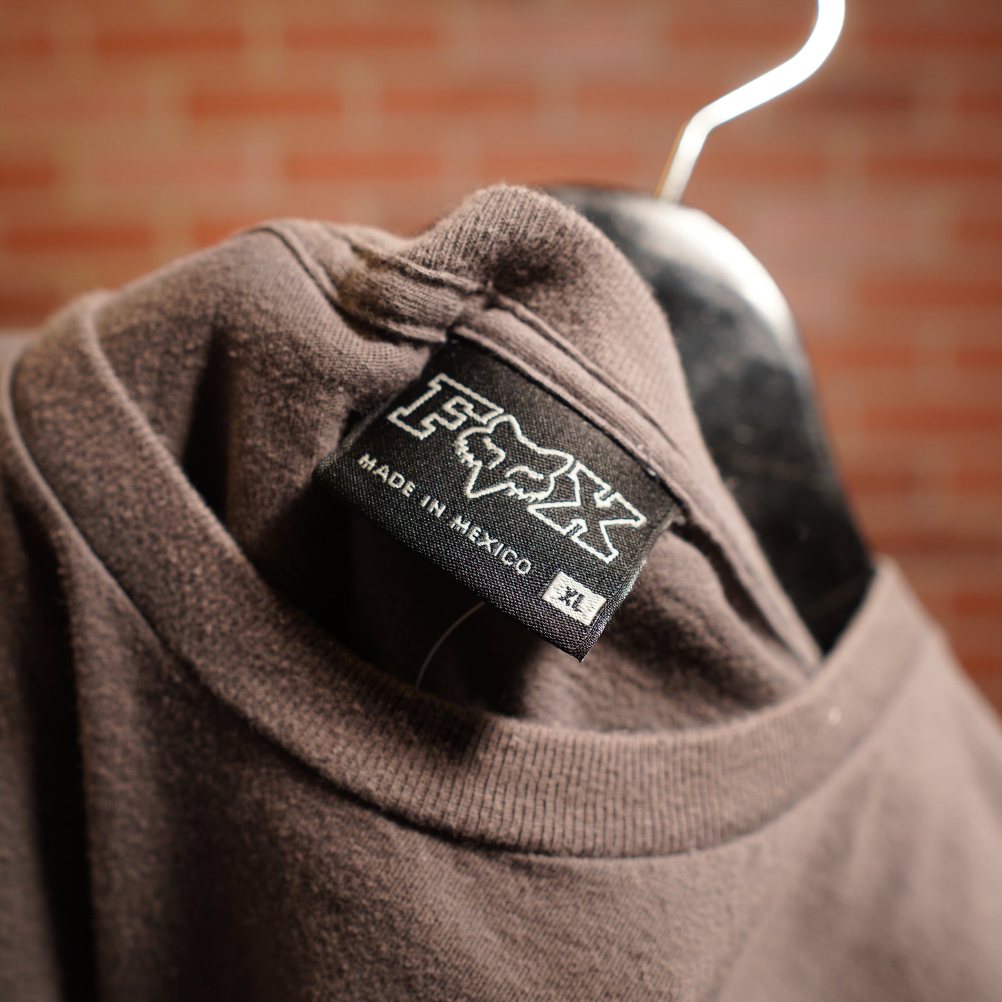 VTG Y2K Fox Racing Dark Brown Logo Tee