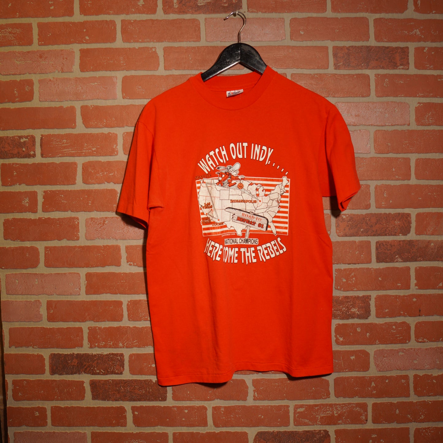 VTG 1991 UNLV Watch Out Indy Repeat Tee