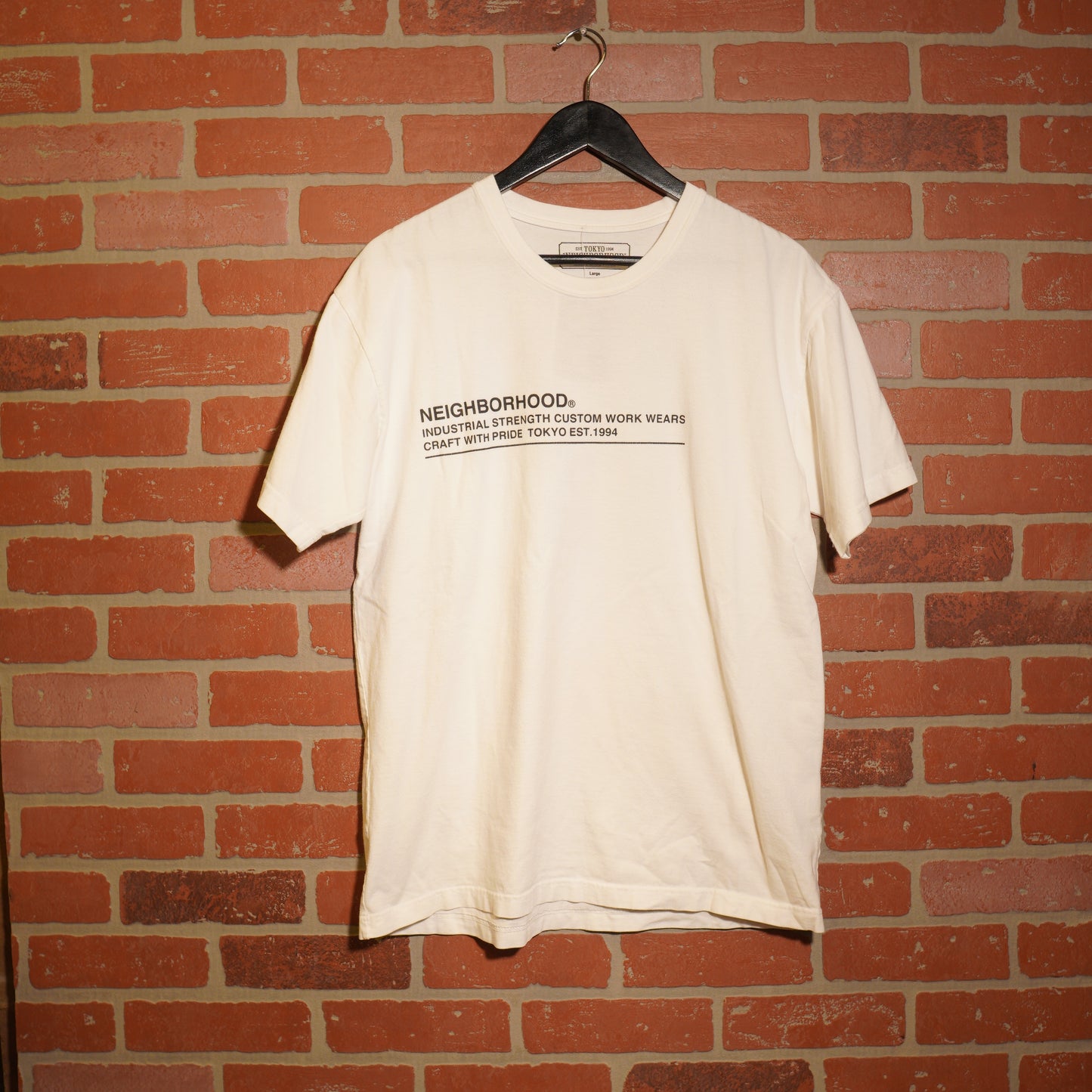 Neighborhood White Text Tee