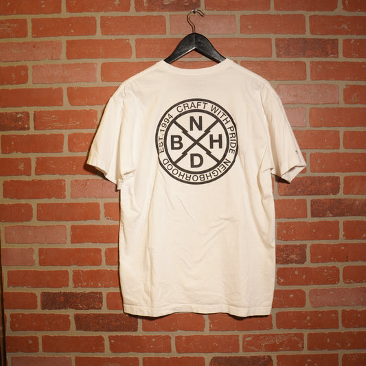 Neighborhood White Text Tee