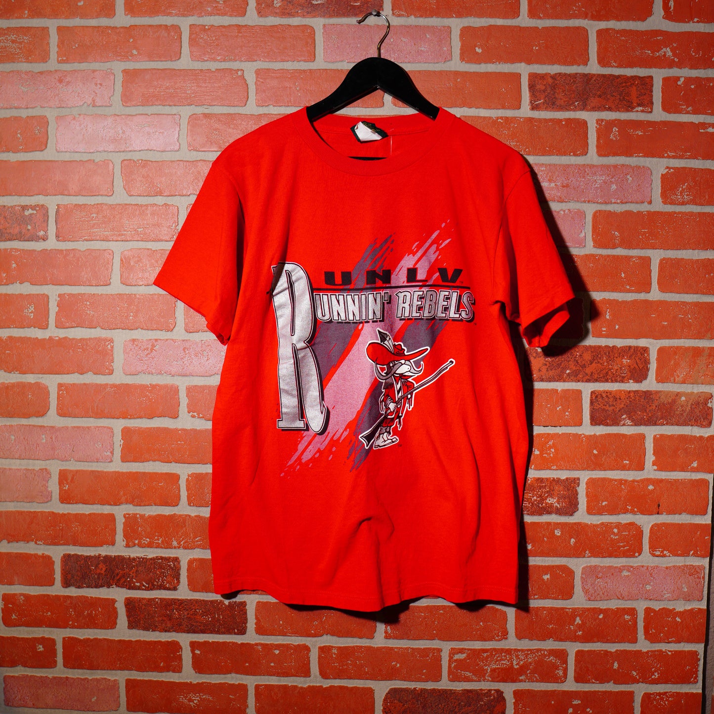 VTG UNLV Runnin' Rebels Silver Reb Logo Tee