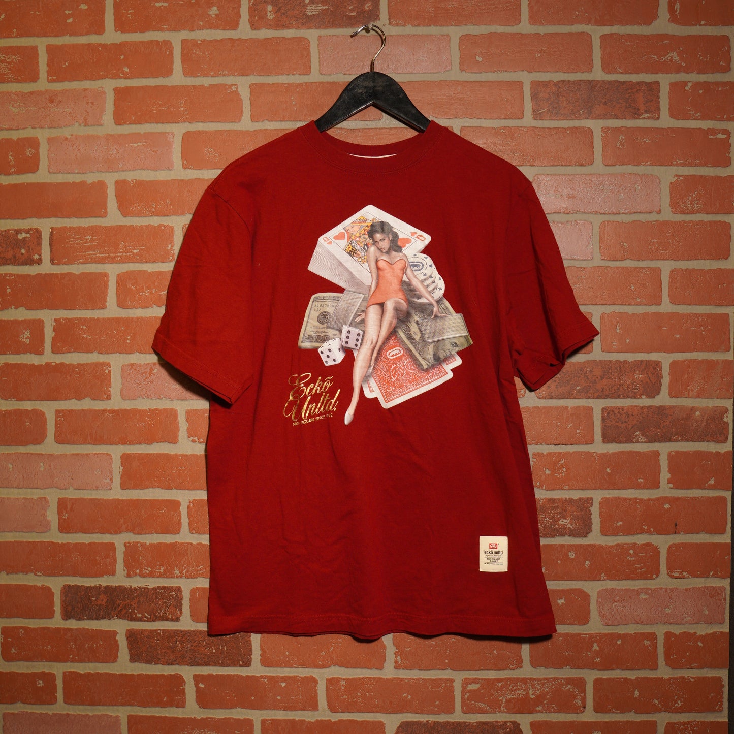VTG Y2K Ecko Unlimited High Roller Red Tee
