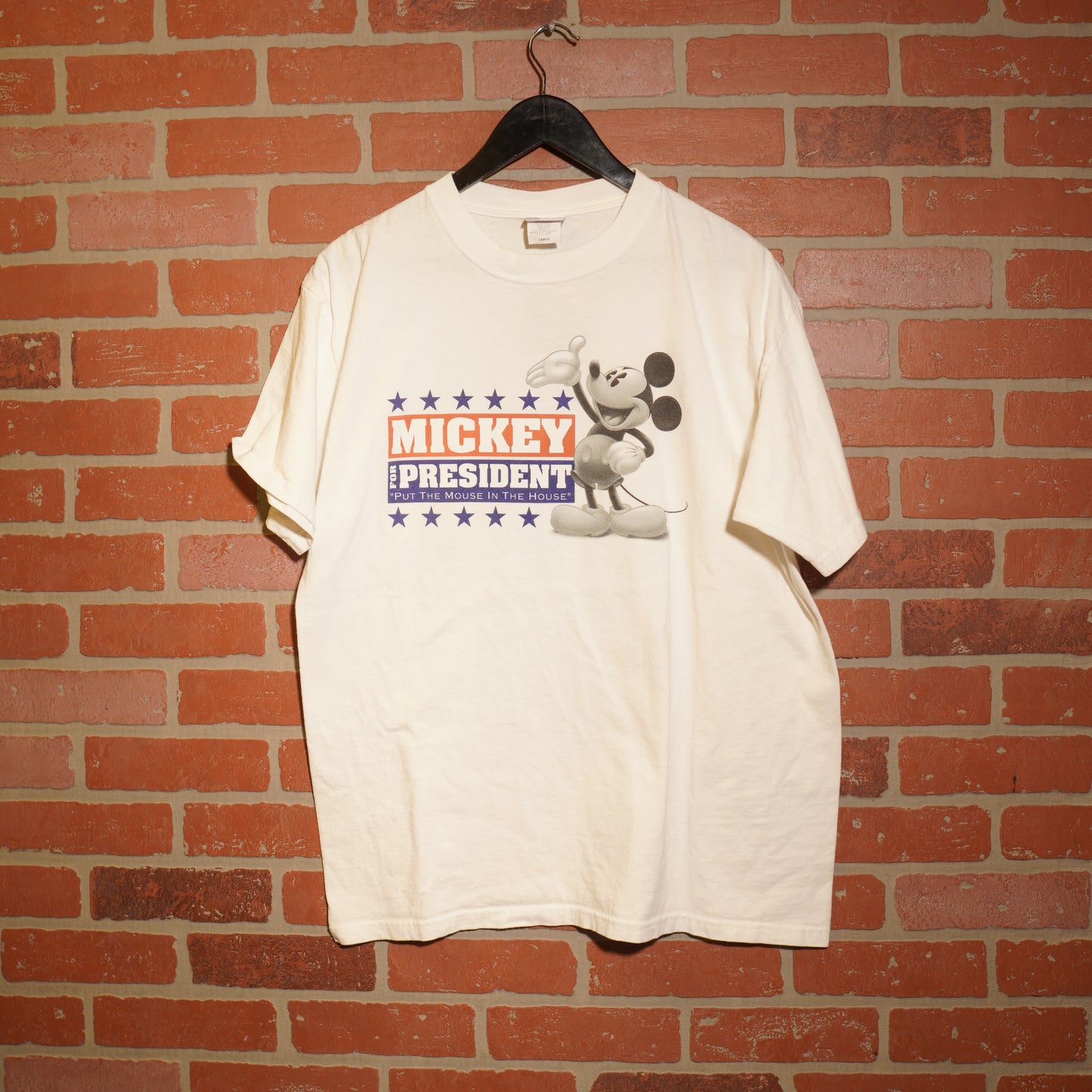 VTG Y2K Disney Mickey Mouse For President Tee