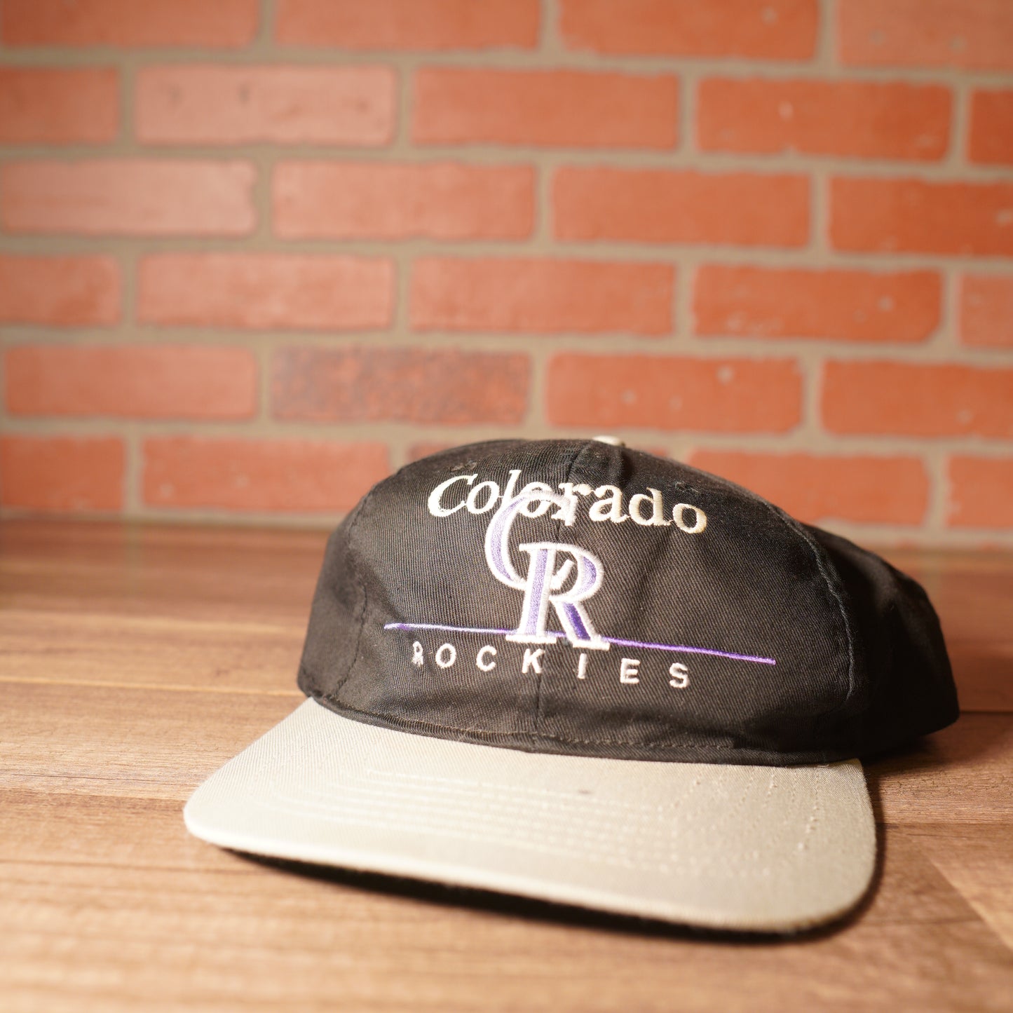 VTG MLB Colorado Rockies Logo Snapback Hat