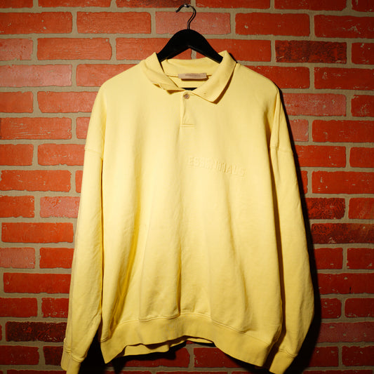 Fear Of God Essentials Yellow Polo Shirt