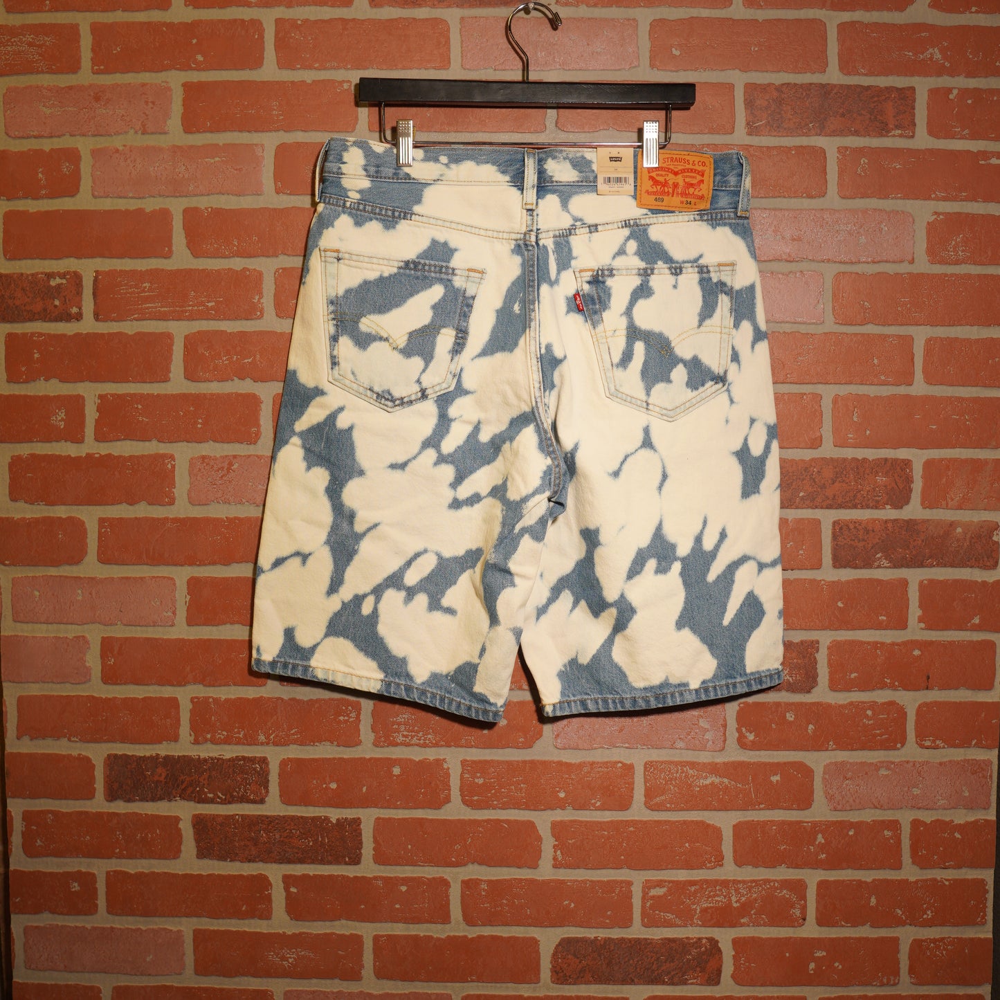 DS Levis 469 Bleached Denim Jean Shorts