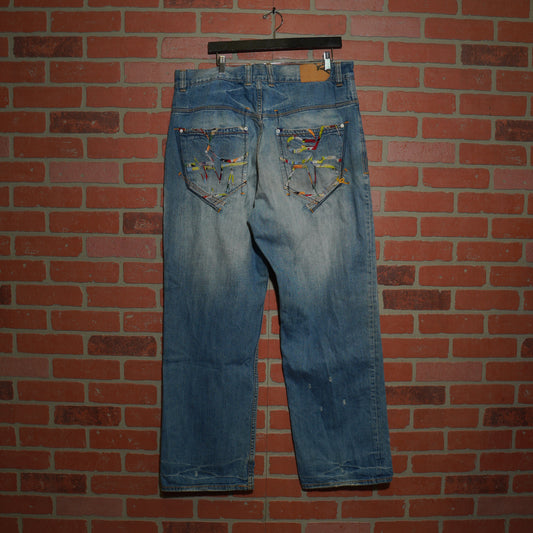 VTG Rocawear Embroidered Denim Jeans