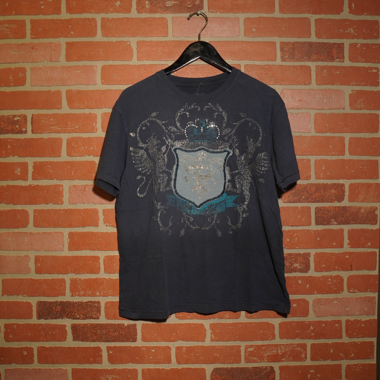 VTG Y2K Womens Cremieux Crown Bedazzle Tee (21)