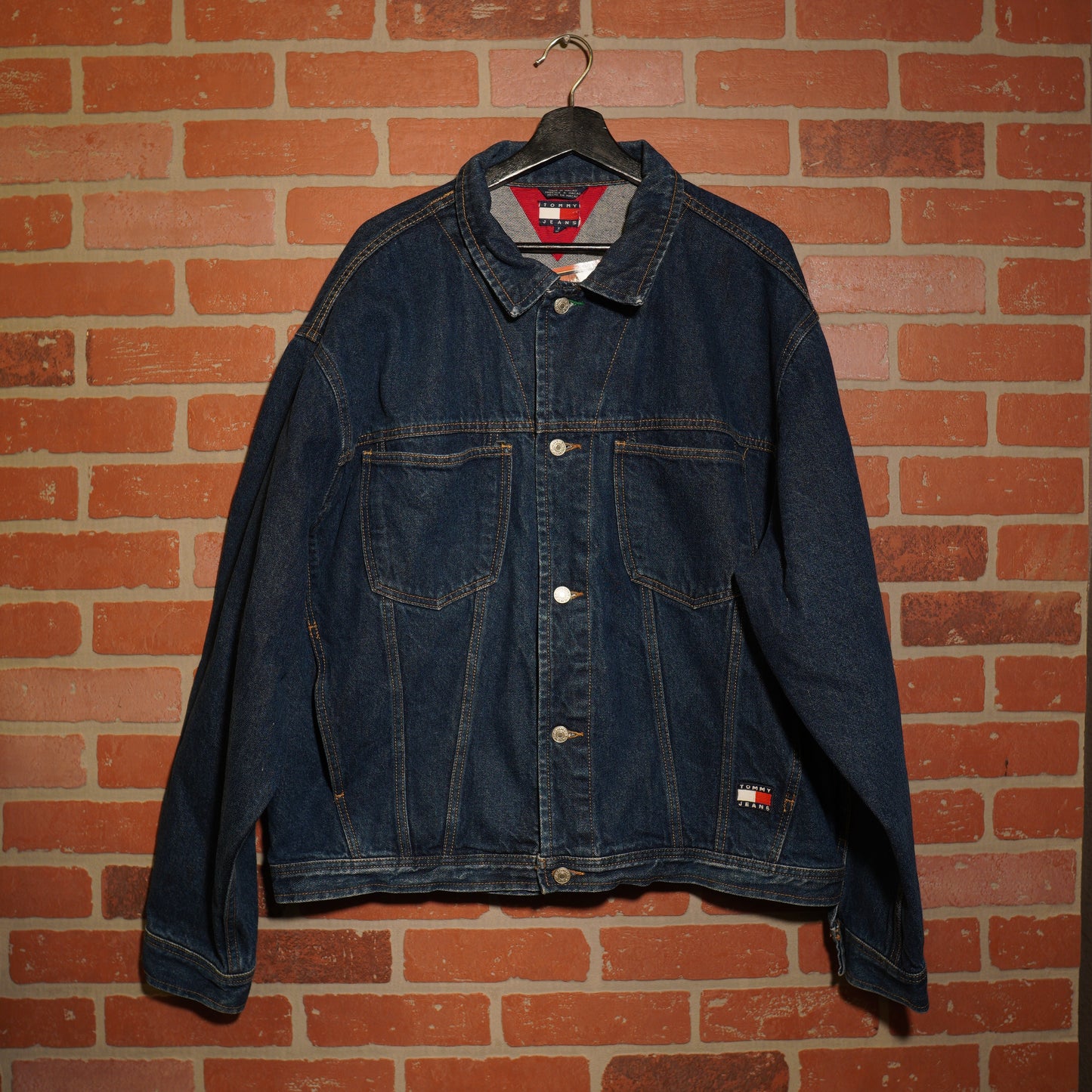 VTG Tommy Jeans Flag Denim Jacket