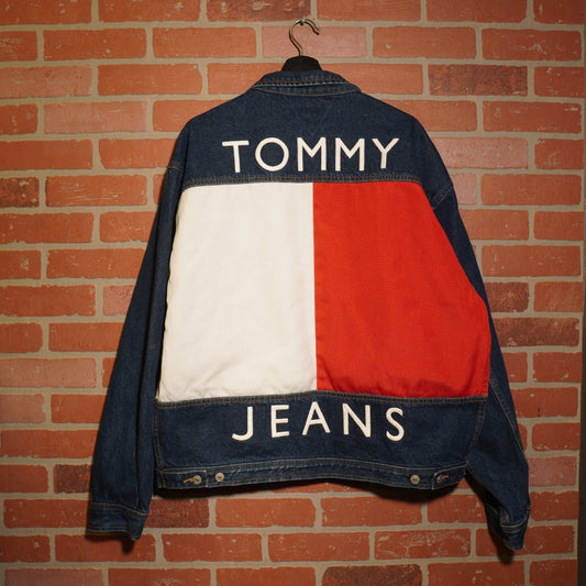 VTG Tommy Jeans Flag Denim Jacket