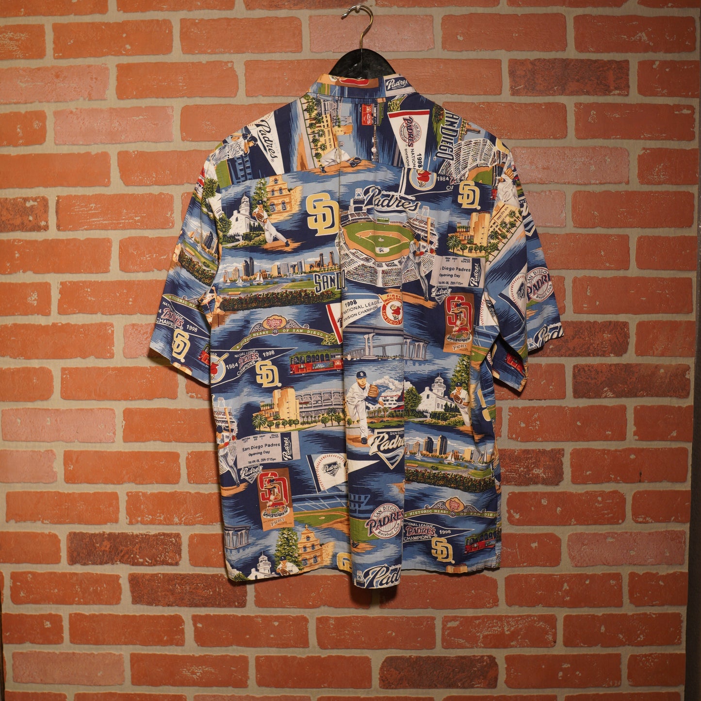 VTG 1998 Ryan Spooner MLB San Diego Padres Button-Up Shirt