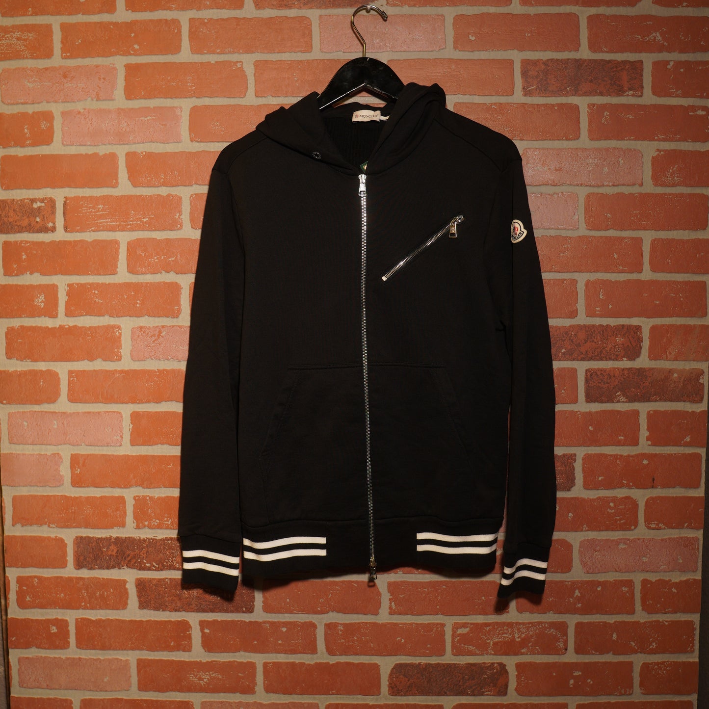 VTG Moncler Zip-Up Black Hoodie